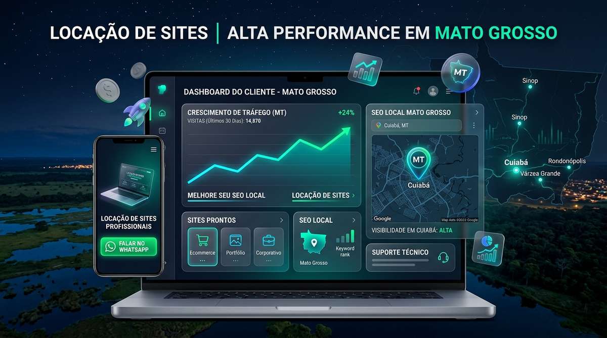 Locação de Sites no Mato Grosso (MT) - SEO Local e Landing Pages em Cuiabá